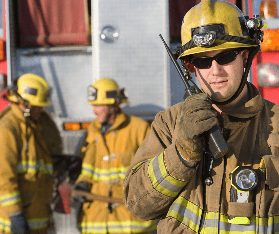 Person Using Professional Walkie-Talkiee